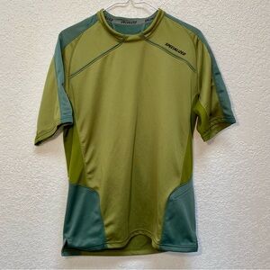 Specialized Cycling Jersey Shirt Men’s Medium Green Short Sleeve with Zip Pocket